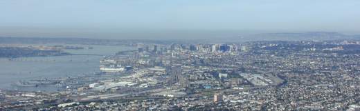 Panoramic - Downtown and Mount Soledad
